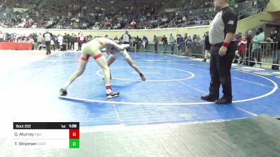 123 lbs Quarterfinal - Gunner Murray, Claremore Wrestling Club vs Toby Shipman, CowTown Elite