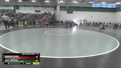 113 lbs Cons. Round 2 - Gannon Kuhn, Timberland High School vs Jack Simpson, Black Fox Wrestling Academy