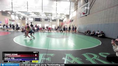 112 lbs Round 5 - Tommy Stone, All In Wrestling Academy vs Kayla Vail, Bonneville Wrestling Club