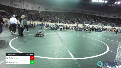 66 lbs Consi Of 8 #2 - Wayde Goforth, Bartlesville Wrestling Club vs Hudson Boone, Woodland Wrestling Club