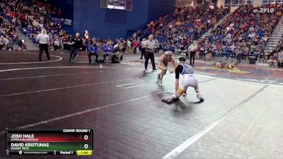 132 lbs Champ. Round 1 - Josh Hale, Loyola Blakefield vs David Kristunas, Sussex Tech