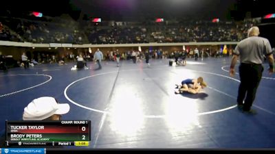 67 lbs Champ. Round 1 - Brody Peters, Sebolt Wrestling Academy vs Tucker Taylor, Iowa