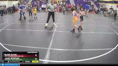 55 lbs Quarterfinal - James Bowman, Lexington Youth Wrestling vs Blake Sloan, West Wateree Wrestling Club