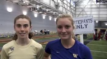 Katie Flood and Megan Goethals after women's 3k