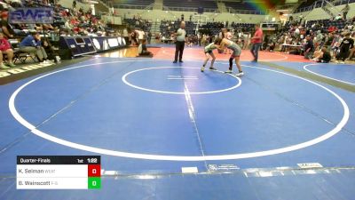 85 lbs Quarterfinal - Knox Selman, Weatherford Youth Wrestling vs Bentley Wainscott, F-5 Grappling