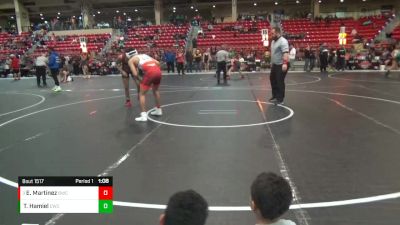 145 lbs Quarterfinal - Emiliano Martinez, Bobcat Wrestling Club vs Tre (Ronald) Hamiel, Con-Kids Wrestling Club