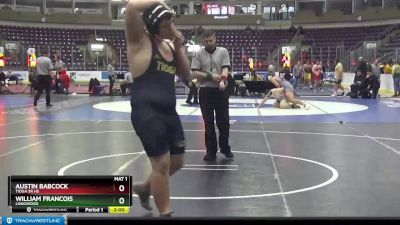 215 lbs Champ. Round 2 - Austin Babcock, Tioga Sr HS vs William Francois, Longwood