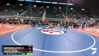 56 lbs 3rd Place Match - Christopher LeBlanc Jr., Powell Wrestling Club vs Dawson Jackson, Eastside United Wrestling Club