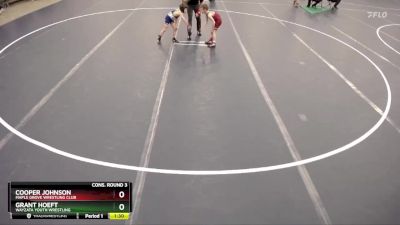 Cons. Round 3 - Grant Hoeft, Wayzata Youth Wrestling vs Cooper Johnson, Maple Grove Wrestling Club