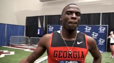 Defending 400 champ Torrin Lawrence UGA after semis 2011 NCAA Indoors