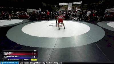 182 lbs Round 3 (16 Team) - Paul Kim, LAWA vs Kymari Rhodes, BAWA