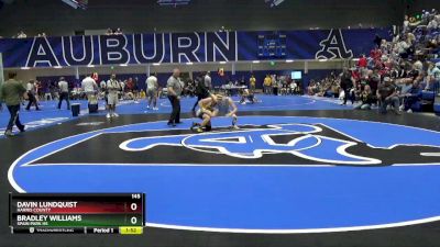 145 lbs Semifinal - Davin Lundquist, Harris County vs Bradley Williams, Spain Park Hs