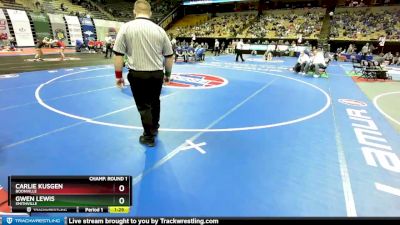 140 Class 1 lbs Champ. Round 1 - Carlie Kusgen, Boonville vs Gwen Lewis, Smithville