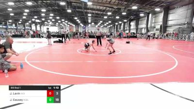 95 lbs Rr Rnd 1 - Jackson Lavin, Indiana Outlaws Silver vs Jake Causey, Rebellion Uprising