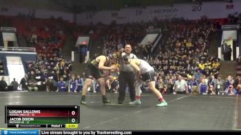 190 lbs Finals (8 Team) - Logan Sallows, Hudson Area HS vs Jacob Dixon, Bronson HS