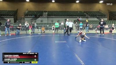 49 lbs Round 5 - Kanen Alger, DC Elite Wrestling vs Sawyer Comer, Team Porcelli Wrestling