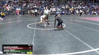 144 lbs Cons. Round 2 - Allante Jackson, Beat The Streets Chicago-Bellwood vs Logan Yerkey, Frankfort Wildcats Wrestling