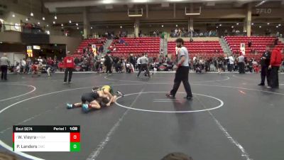 76 lbs 1st Place Match - Walker Vieyra, Kansas Young Guns Wrestling Cl vs Parker Landers, Carroll Wrestling Club