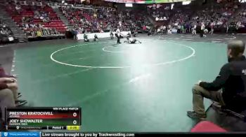 D1-132 lbs 5th Place Match - Joey Showalter, Elkhorn Area vs Preston Kratochvill, Holmen