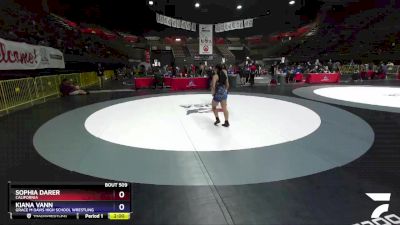 112 lbs Cons. Semi - Sophia Darer, California vs Kiana Vann, Grace M Davis High School Wrestling