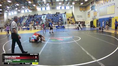 172 lbs Round 1 - Zuhaily Caffery, White House vs Megan Preston, American Warrior