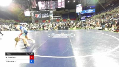 113 lbs Cons 64 #2 - Aidan Smalley, Indiana vs Isaac Hoshide, Georgia