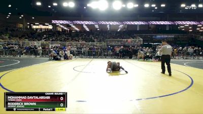 3A 106 lbs Champ. Round 1 - Roderick Brown, George Jenkins vs Mohammad Davtalabsabet, Timber Creek