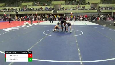 50 lbs Cons. Round 4 - Jack Stortz, Northeast Iowa Wrestling Club vs Leo Strauss, No Nonsense Wrestling