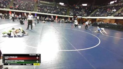 59 lbs Champ. Round 2 - Luca Pagliai, Iowa vs Beckham Walztoni, DC Elite Wrestling