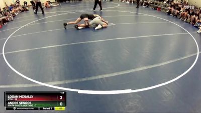 117 lbs Round 1 (6 Team) - Logan McNally, Utah vs Andre Sengos, South Dakota Lightning