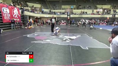 45 lbs 3rd Place Match - Maverick Lembke, Westfield Razorbacks vs Myles Schwade, Northeast Iowa Wrestling Club