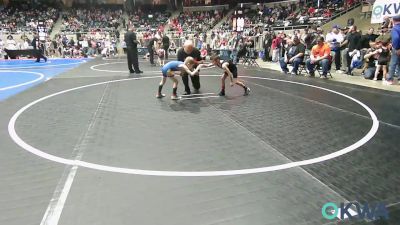 49 lbs Quarterfinal - Hickson Hogan, Coweta Tiger Wrestling vs Tatum Hawkins, Noble Takedown Club