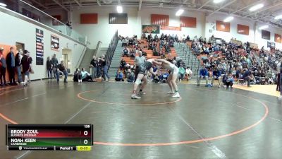 126 lbs Cons. Round 5 - Noah Keen, Cambridge vs Brody Zoul, Buckeye (Medina)