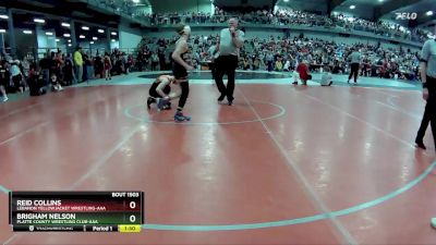 105 lbs Champ. Round 1 - Reid Collins, Lebanon Yellowjacket Wrestling-AAA  vs Brigham Nelson, Platte County Wrestling Club-AAA