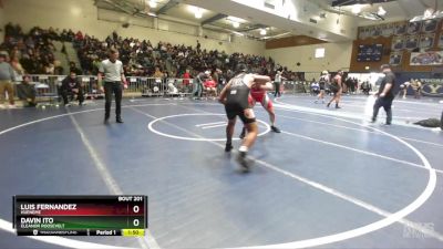 190 lbs Champ. Round 2 - Davin Ito, Eleanor Roosevelt vs Luis Fernandez, Hueneme