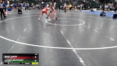 132 lbs Round 4 (16 Team) - Brady Danze, Millard South vs Laitenn Braithwait, Columbus