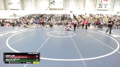 80 lbs Cons. Round 2 - Koltyn Welch, Brawlers Elite vs Leon Law, North Tonawanda Wrestling Club