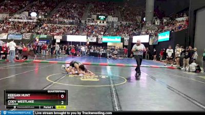 AA - 103 lbs Quarterfinal - Keegan Hunt, Butte vs Cody Westlake, Belgrade