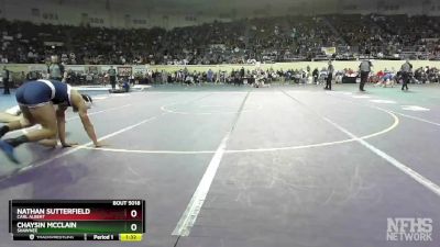 5A-157 lbs Champ. Round 1 - Nathan Sutterfield, Carl Albert vs Chaysin McClain, Shawnee