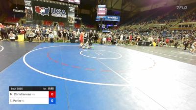 182 lbs Cons 8 #1 - Marco Christiansen, Minnesota vs Timber Parlin, Maine