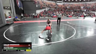 105 lbs Cons. Semi - Paxton Gish, Askren Wrestling Academy vs Taylor Underwood, Marathon