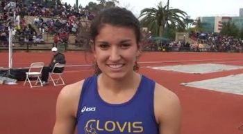 Jenna Prandini, 1st place, Girl's 100 at the 2011 Stanford Invitational