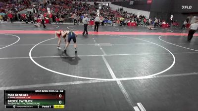 84 lbs Champ. Round 2 - Brock Switlick, Wausau West Youth Wrestling vs Max Kenealy, Slinger Red Rhinos WC