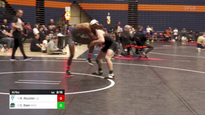 157 lbs Consi Of 8 #1 - Rhise Royster, Long Island University vs Carter Baer, Binghamton