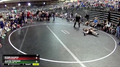 95 lbs Quarterfinals (8 Team) - Ryder Rausch, Kansas Rattlers vs Austin Toscano, Team Texas Red