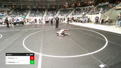 58 lbs Round Of 16 - Logan Ponce, Hilldale Youth Wrestling Club vs Colson Beckley, Team Tulsa Wrestling Club