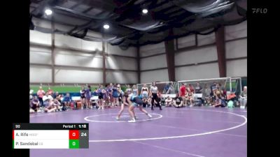 90 lbs Quarterfinals (8 Team) - Presley Sandobal Sandobal, Ohio Blue vs Ava Rife, Missouri BattleGear Purple