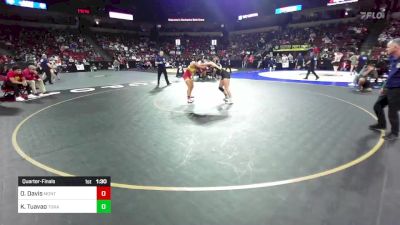 137 lbs Quarterfinal - Olivia Davis, Monte Vista vs Kayleen Tuavao, Tokay