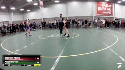 100 lbs Quarterfinal - Aiden Slimick, New Kent vs Stephen Allen, Pit Bull Wrestling Academy