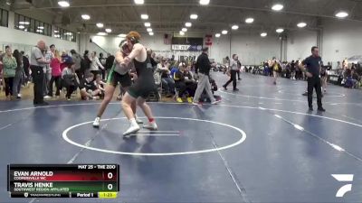 218 lbs Semifinal - Travis Henke, Southwest Region Affiliated vs Evan Arnold, Coopersville WC